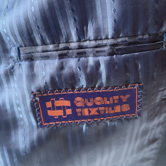 GIORGIO FIORELLI Two Button Suit Jacket Pants 38 Long Tall 32 French Blue - Picture 7 of 15